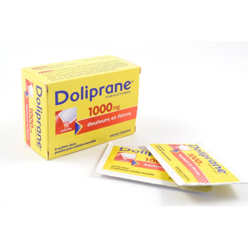 DOLIPRANE (Paracetamol) Adultes 1000 mg Boite de 8 sachets NotrePharma