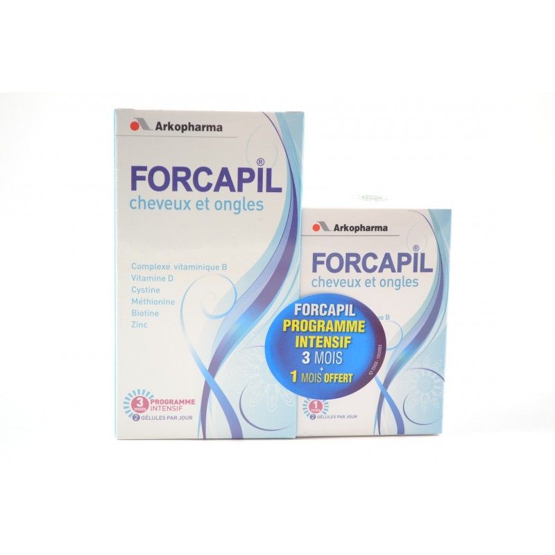 ARKOPHARMA FORCAPIL Cheveux et ongles 3 mois de traitement + 1 mois offert