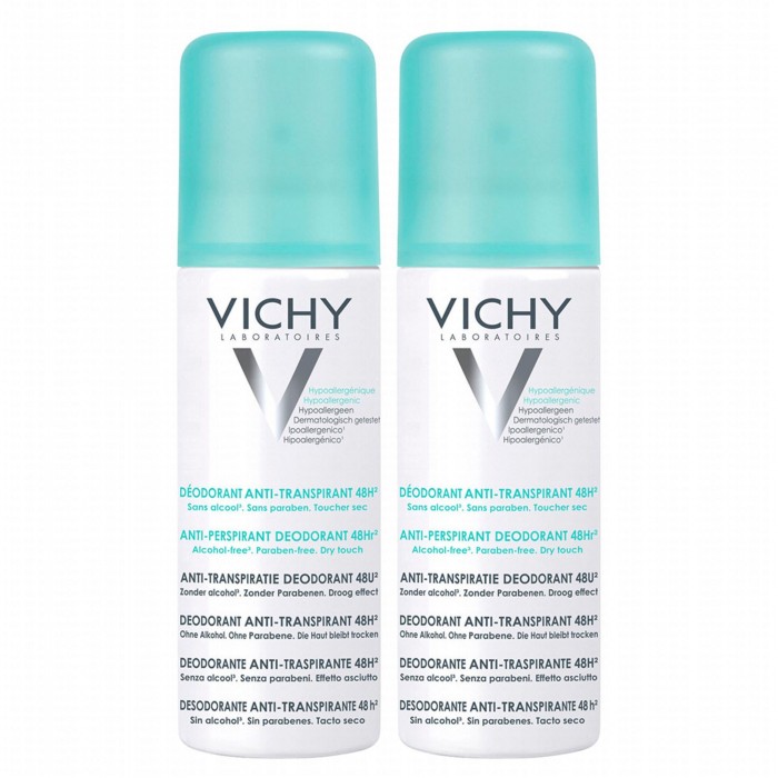 VICHY Déodorant anti-transpirant 2 Aérosols de 125 ml