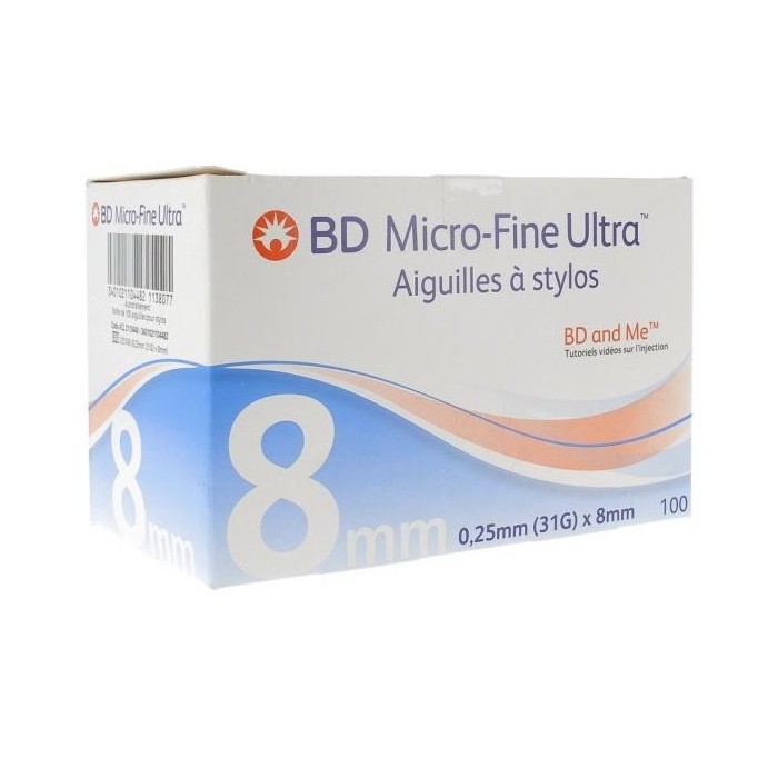 BD MCRO-FINE ULTRA Aiguilles à stylos 8mm Boite de 100 BD MCRO-FINE ULTRA Aiguilles à stylos 8mm Boite de 100