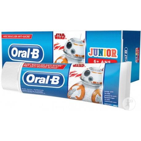 ORAL B Dentifrice Junior Star Wars 6 ans et + Tube de 75 ml