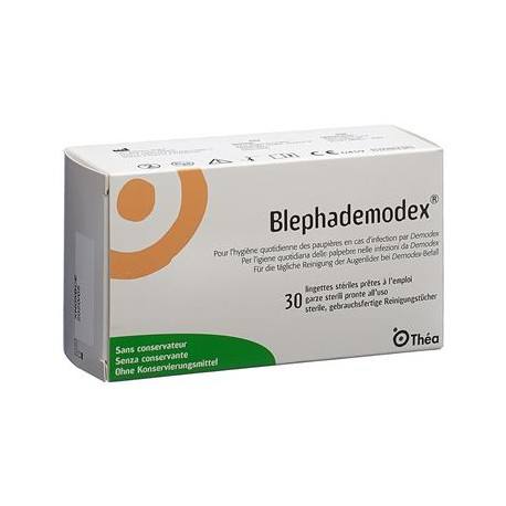 BLEPHADEMODEX Lingettes stériles pour l'hygiène des paupières Boite de 30