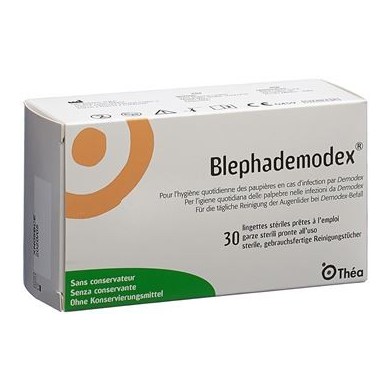 BLEPHADEMODEX Lingettes stériles pour l'hygiène des paupières Boite de 30 BLEPHADEMODEX Lingettes stériles pour l'hygiène des paupières Boite de 30