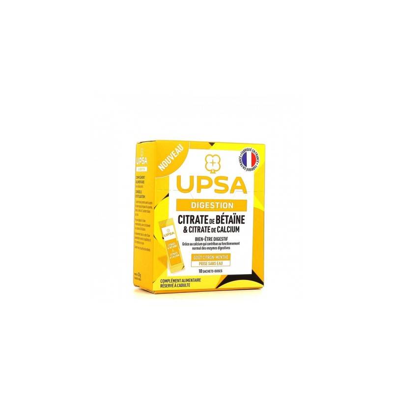 UPSA Digestion Citrate de Bétaïne et citrate de calcium Boite de 10 sachets