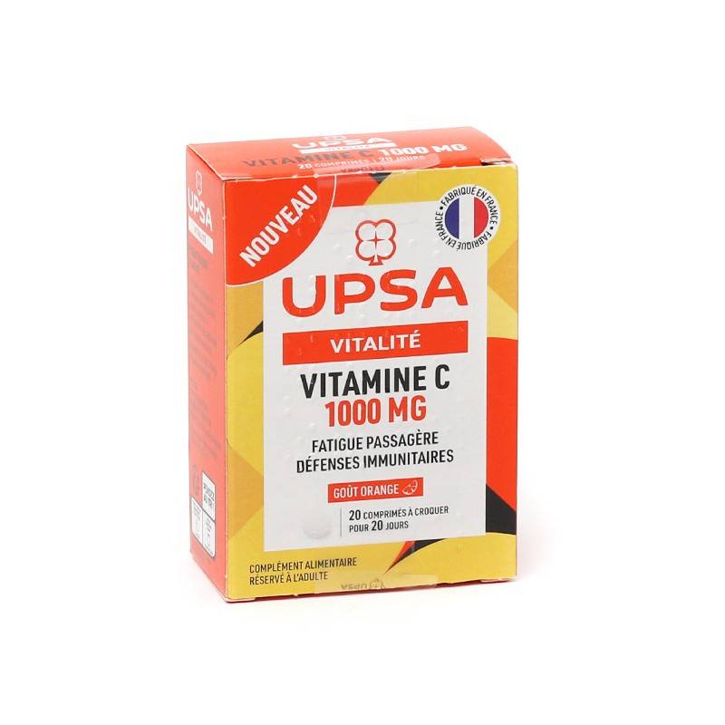 UPSA VITALITE Vitamine C 1000 Mg Boite de 20 comprimés a croquer