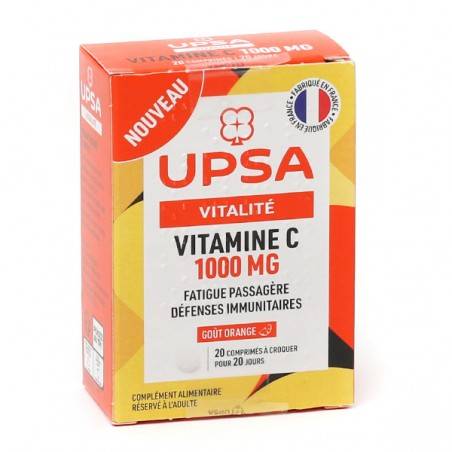 UPSA VITALITE Vitamine C 1000 Mg Boite de 20 comprimés a croquer