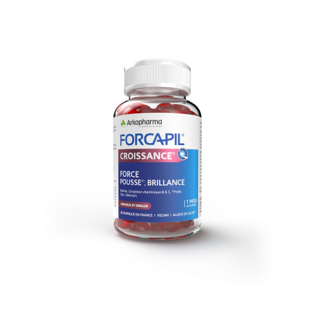 ARKOPHAMA FORCAPIL Croissance Force, Pousse et Brillance Boite de 60 gommes