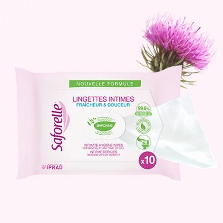 SAFORELLE Lingettes intimes Sachet de 10