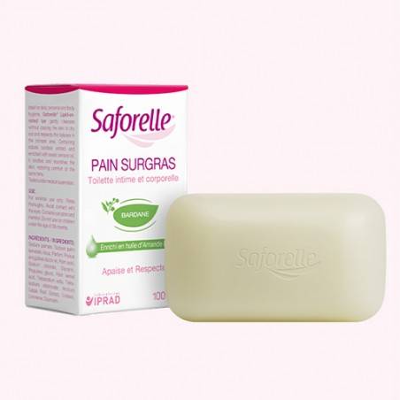 SAFORELLE Pain surgras toilette intime et corporelle Savon de 100 grammes