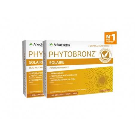 Arkopharma Phytobronz Préparateur Solaire Boîte de 30 Capsules - Lot de 2