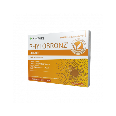 Arkopharma Phytobronz Préparateur Solaire Boîte de 30 Capsules