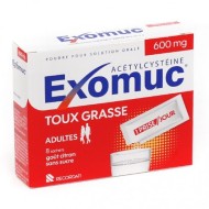 EXOMUC 600 MG Boite de 6 sachets goût citron sans sucre