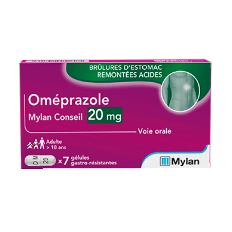 OMEPRAZOLE MYLAN CONSEIL 20 Mg Boite de 7 gélules