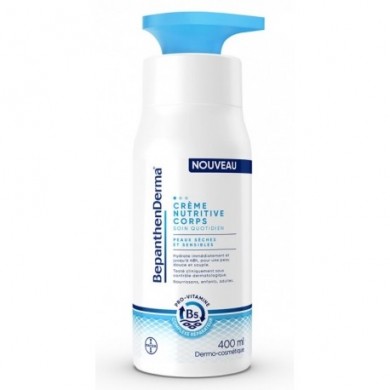 BepanthenDerma Crème Nutritive Corps Flacon pompe de 400 ml
