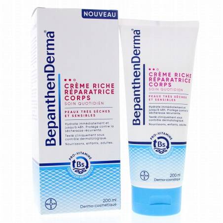 BepanthenDerma Crème Riche Réparatrice Tube de 200 ml