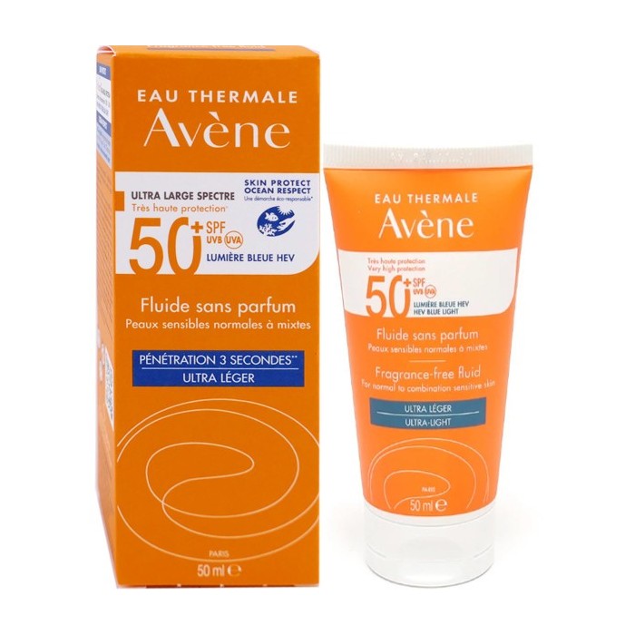 AVENE FLUIDE SOLAIRE SPF50+ SANS PARFUM Tube de 50ML