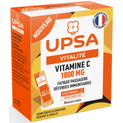UPSA Vitalité Vitamine C 1000 mg Boite de 10 sachets doses