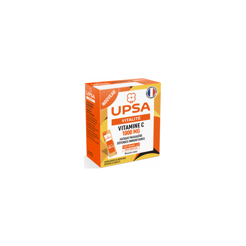 UPSA Vitalité Vitamine C 1000 mg Boite de 10 sachets doses