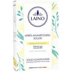 Laino Après-Shampoing Solide Démêlage & Douceur Tous Types de Cheveux 60 g