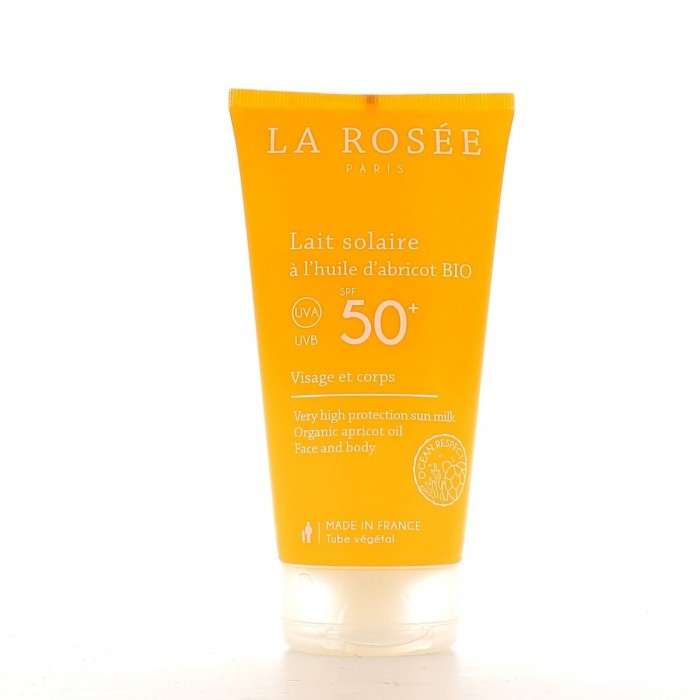 LA ROSEE Lait solaire à l'huile d'abricot BIO SPF 50+ Tube de 150 ml
