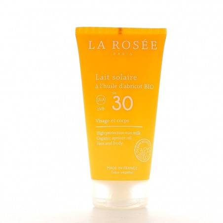 La Rosée Lait solaire à l'huile d'abricot BIO SPF 30 Tube de 150 ml