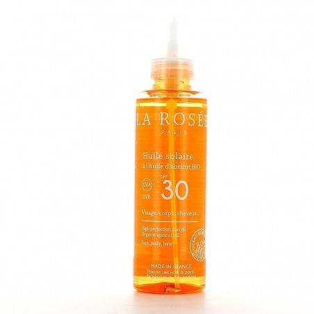 La Rosée Huile solaire à l'huile d'abricot BIO SPF 30 Spray de 150 ml