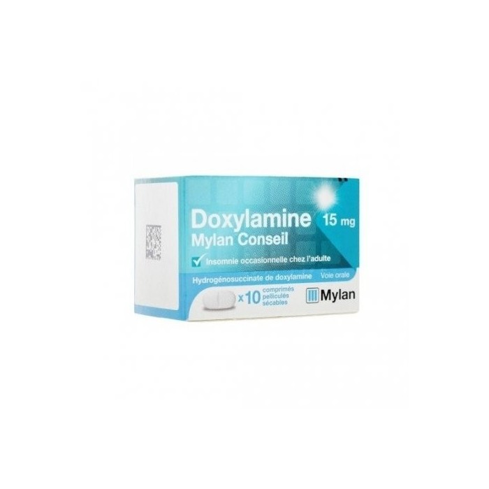 DOXYLAMINE 15 mg mylan Conseils  Boite de 10 comprimés