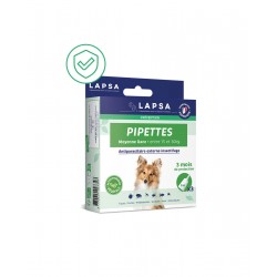 LAPSA Prévention Pipettes antiparasitaire Chien moyenne Race De 15 a 30 KG