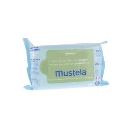 MUSTELA Lingettes nettoyantes à l'avocat BIO Paquet de 70 lingettes