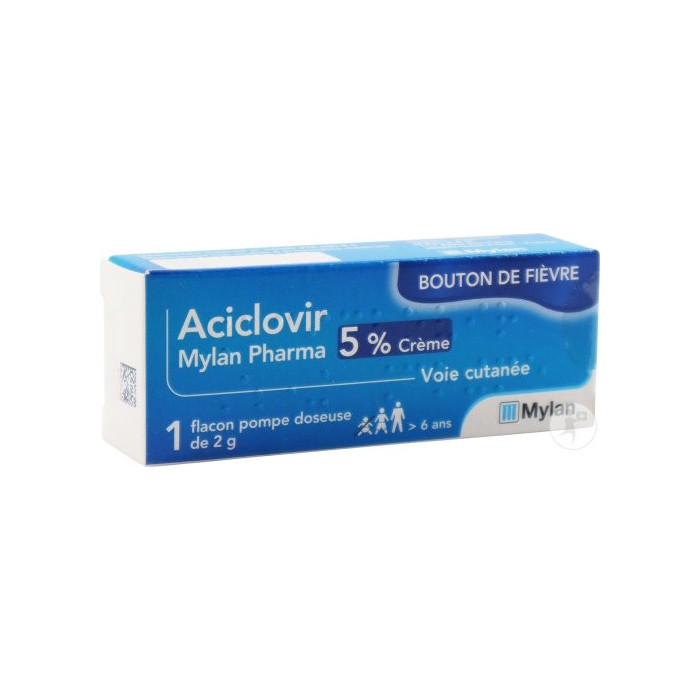 ACICLOVIR 5 % Mylan conseils Tube de 2 g ACICLOVIR 5 % Mylan conseils Tube de 2 g