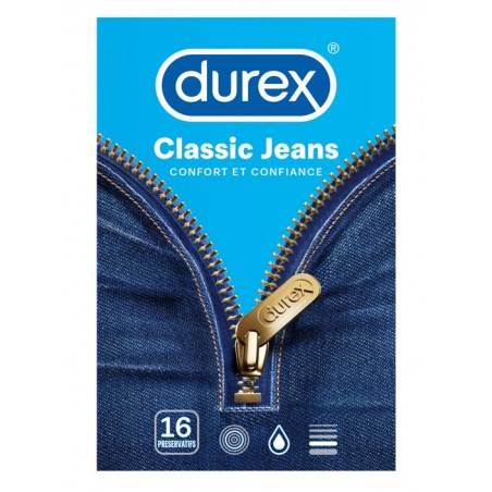 Durex Classic Jeans Boite de 16 Préservatifs