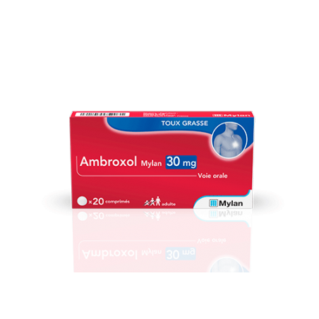 Ambroxol 30mg troubles sécrétion bronchique Boite de 20 comprimés