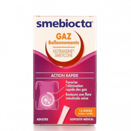 Smebiocta Gaz & Ballonnements Boite de 12 sticks
