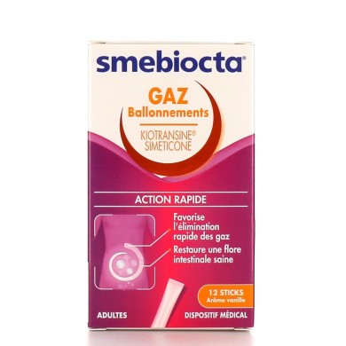 Smebiocta Gaz & Ballonnements Boite de 12 sticks