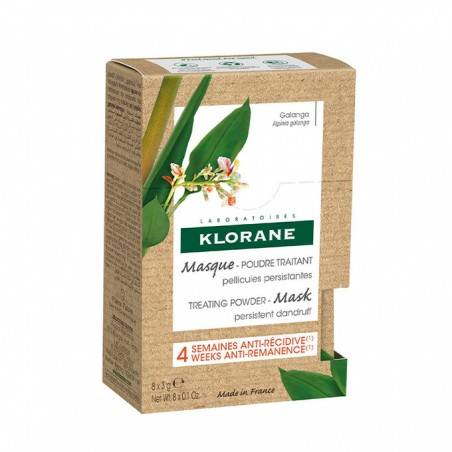 Klorane Shampooing Masque poudre traitant au Galanga 8 x 3 grammes