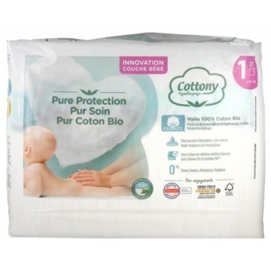 COTTONY Couche hypoallergénique pour bébé de 2 à 5 kilos COTTONY Couche hypoallergénique pour bébé de 2 à 5 kilos