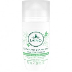 LAINO PLAISIRS PARFUME Déodorant minéral parfum Thé vert - Calendula bille de 50ml