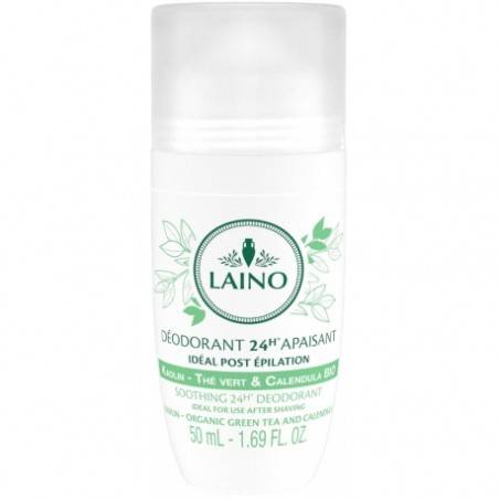 LAINO PLAISIRS PARFUME Déodorant minéral parfum Thé vert - Calendula bille de 50ml