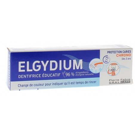 Elgydium Dentifrice éducatif chrono enfants fdès 3 ans Tube de 50ml