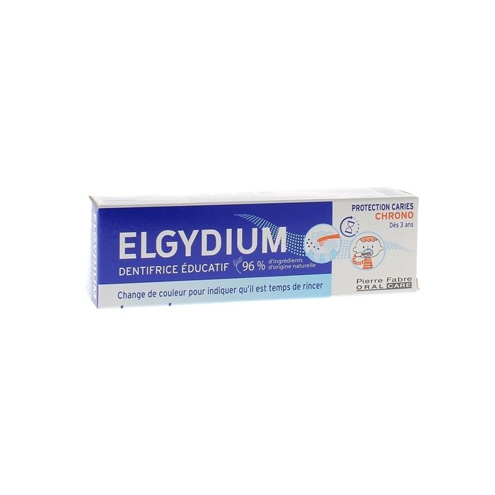 Elgydium Dentifrice éducatif chrono enfants fdès 3 ans Tube de 50ml