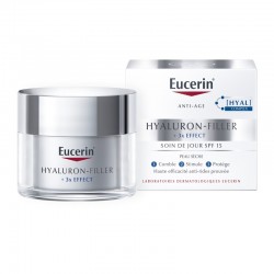 EUCERIN HYALURON-FILLER + 3x EFFECT Soin de Jour Peau Sèche SPF 15 Pot de 50 ml EUCERIN HYALURON-FILLER + 3x EFFECT Soin de Jour Peau Sèche SPF 15 Pot de 50 ml