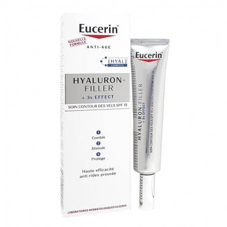 EUCERIN HYALURON-FILLER + 3x EFFECT Contour des Yeux SPF 15 Tube de 15 ml