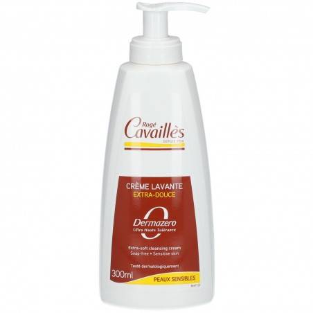ROGE CAVAILLES Dermazero Crème lavante hydratante Flacon pompe de 300 ml