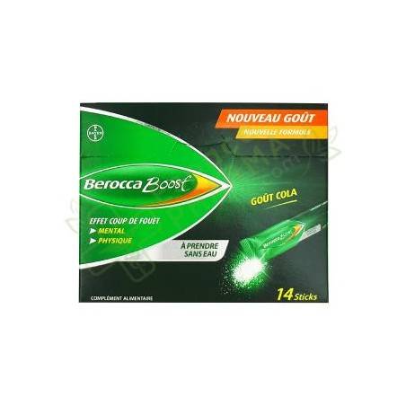 BEROCCA BOOST Boite de 14 sticks goût cola