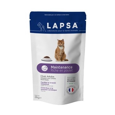 LAPSA Croquettes MAINTENANTCE pour chats adultes Sachet de 2kg