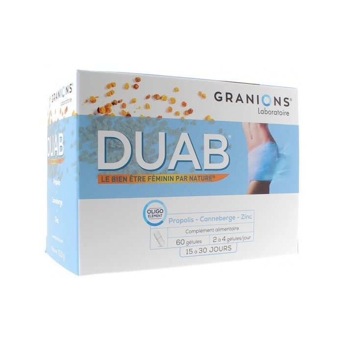 DUAB Complément alimentaire pour les problèmes urinaires Boite de 60 gélules DUAB Complément alimentaire pour les problèmes urinaires Boite de 60 gélules