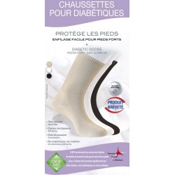 INNOV'ACTIV Chaussettes pour diabétiques NOIR Taille 46/48