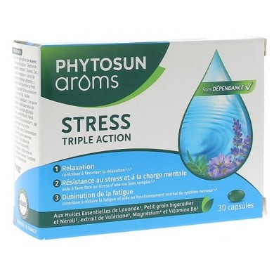 PHYTOSUN AROMS STRESS Triple action Boite de 30 capsules PHYTOSUN AROMS STRESS Triple action Boite de 30 capsules