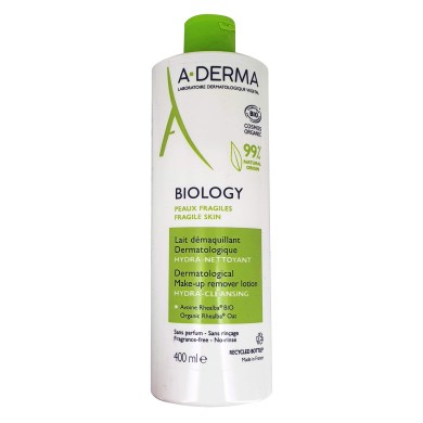 ADERMA BIOLOGY LAIT DÉMAQUILLANT BIO Flacon de 400 ML ADERMA BIOLOGY LAIT DÉMAQUILLANT BIO Flacon de 400 ML
