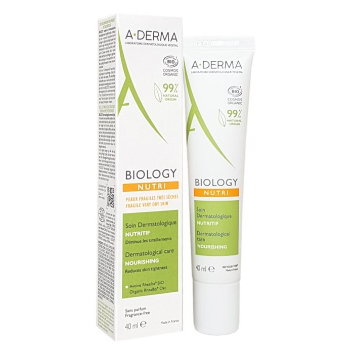 ADerma Biology Nutri Soin dermatologique Bio Tube de 40 ml